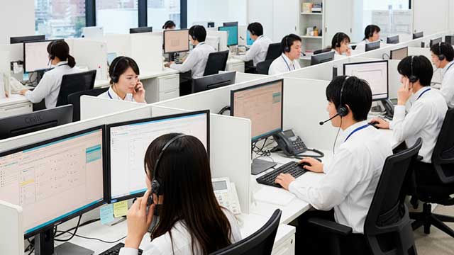 カスタマーサポートとコールセンターの違いを示している画像です