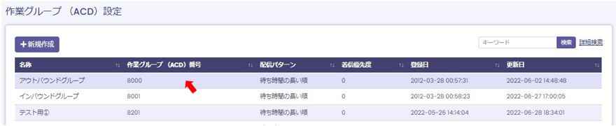 ACD設定画面