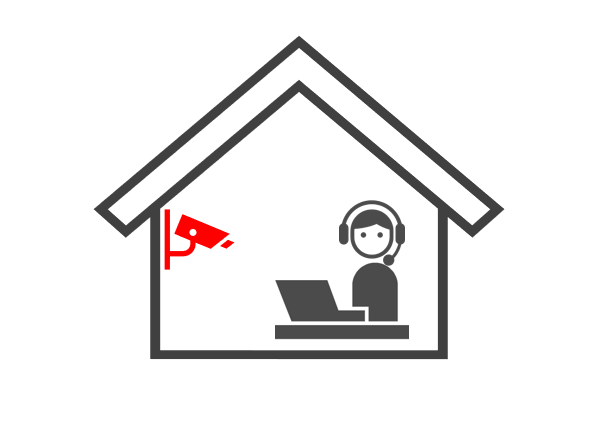 在宅勤務を行っている方のイメージ画像です。