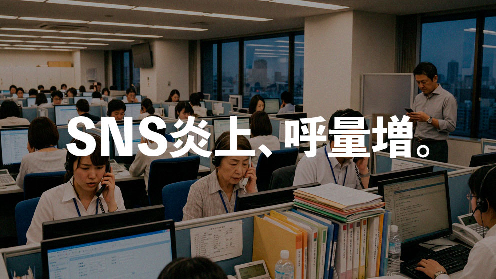 SNS炎上で呼量10倍!溢れ呼時対応の救済策を考えてみる